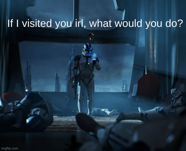 501st | If I visited you irl, what would you do? | image tagged in 501st | made w/ Imgflip meme maker