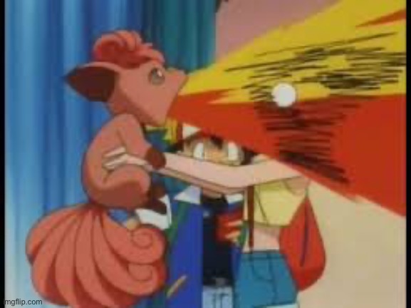 Vulpix burns misty | image tagged in vulpix burns misty | made w/ Imgflip meme maker
