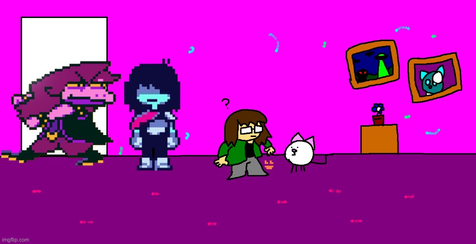 What’s this a crossover episode? | image tagged in drawing,deltarune | made w/ Imgflip meme maker