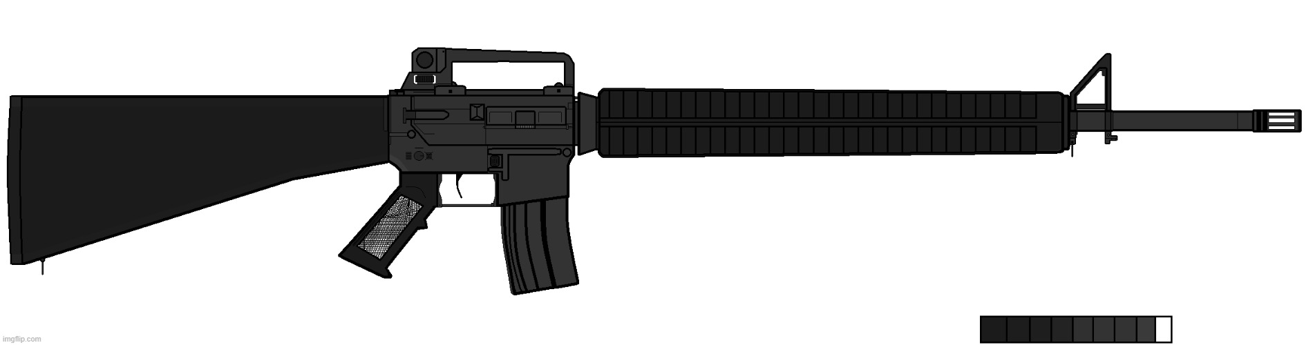 Here's a Beta-Drawing of an M16A3 (Made With MS-Paint) | image tagged in m16,rifle,mspaint | made w/ Imgflip meme maker