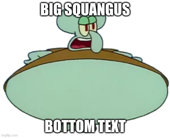 Big Squangus.mp3 | BIG SQUANGUS; BOTTOM TEXT | image tagged in big squangus | made w/ Imgflip meme maker