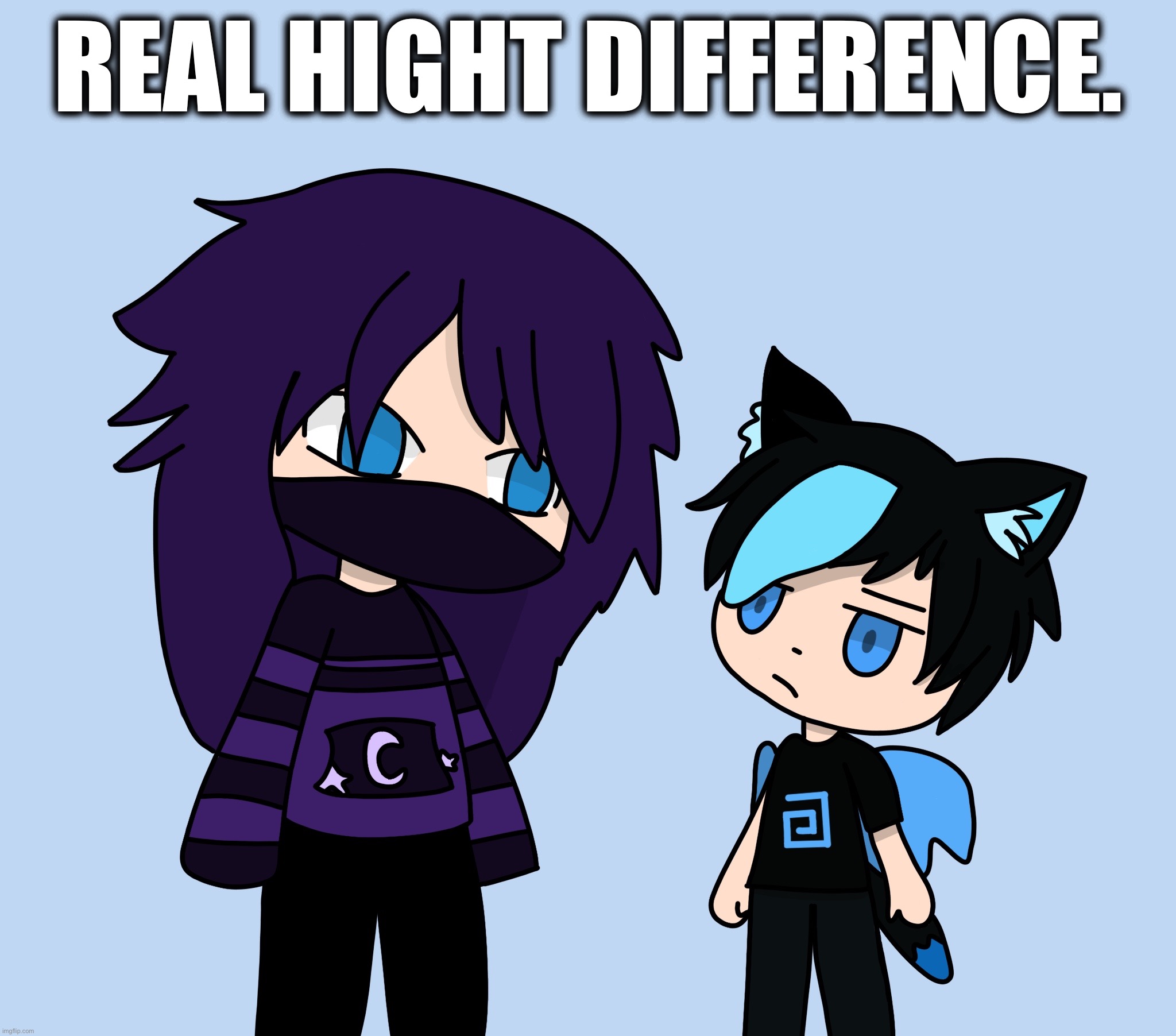 Me and Icy’s hight | REAL HIGHT DIFFERENCE. | made w/ Imgflip meme maker
