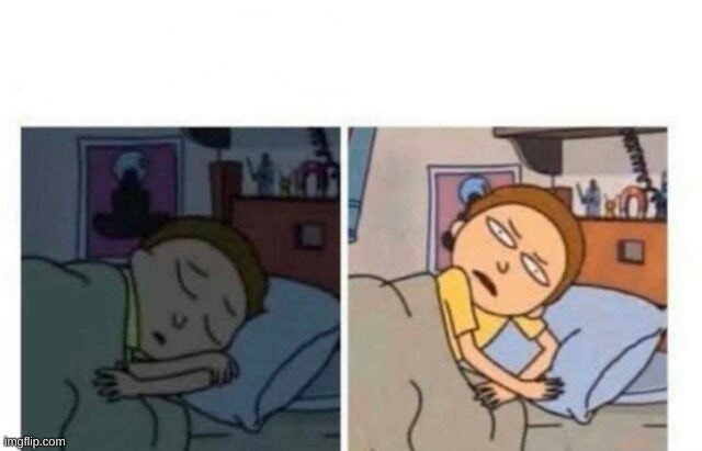 Morty waking up | image tagged in morty waking up | made w/ Imgflip meme maker