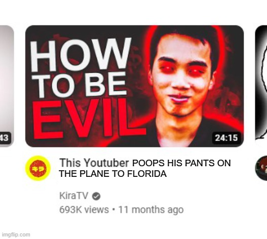Its Stinks | POOPS HIS PANTS ON 
THE PLANE TO FLORIDA | image tagged in this youtuber,funny,thumbnail,zamn | made w/ Imgflip meme maker