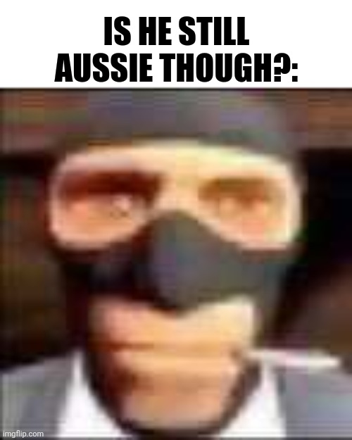 spi | IS HE STILL AUSSIE THOUGH?: | image tagged in spi | made w/ Imgflip meme maker