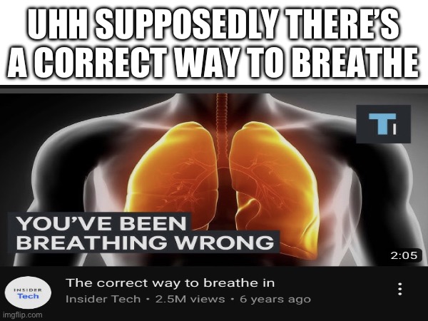 Are you sure about that? | UHH SUPPOSEDLY THERE’S A CORRECT WAY TO BREATHE | image tagged in memes,really | made w/ Imgflip meme maker