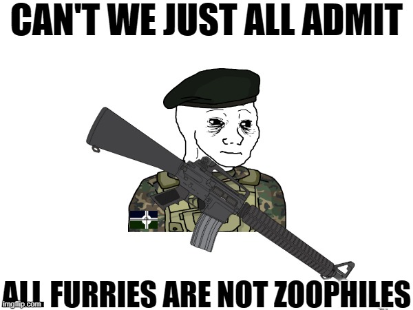 Enough Is Enough. | CAN'T WE JUST ALL ADMIT; ALL FURRIES ARE NOT ZOOPHILES | image tagged in pro-fandom,furries are not zoophiles,enough is enough,2023 is ruined | made w/ Imgflip meme maker