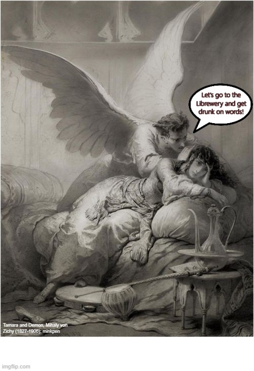 Angels | image tagged in artmemes,etchings,angel,books,library,reading | made w/ Imgflip meme maker