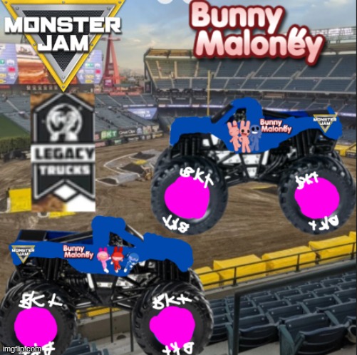 Bunny Maloney Monster jam | image tagged in vehicle | made w/ Imgflip meme maker