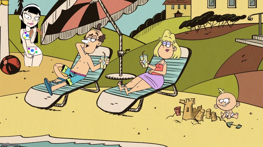Nat is enjoying her time at the beach | image tagged in the loud house,loud house,girl,sexy,bikini,vacation | made w/ Imgflip meme maker