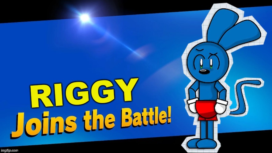 Riggy Joins The Battle! | RIGGY | image tagged in blank joins the battle,riggy,danno draws,super smash bros,youtube | made w/ Imgflip meme maker