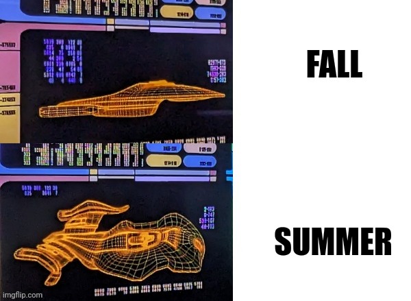 What summer feels like to me | FALL; SUMMER | image tagged in ship warped | made w/ Imgflip meme maker