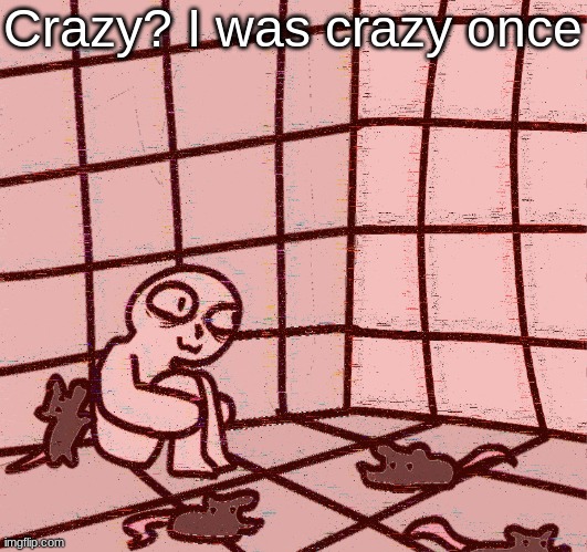 crazy? | Crazy? I was crazy once | image tagged in crazy | made w/ Imgflip meme maker