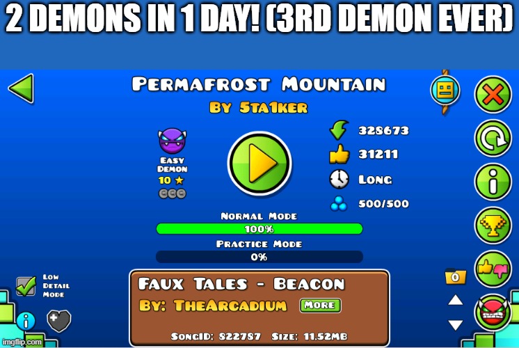 I know it was secret way don't harass me about it | 2 DEMONS IN 1 DAY! (3RD DEMON EVER) | image tagged in funny,geometry dash | made w/ Imgflip meme maker