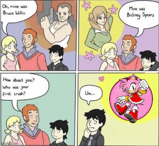 She used to be my crush | image tagged in childhood crushes template | made w/ Imgflip meme maker