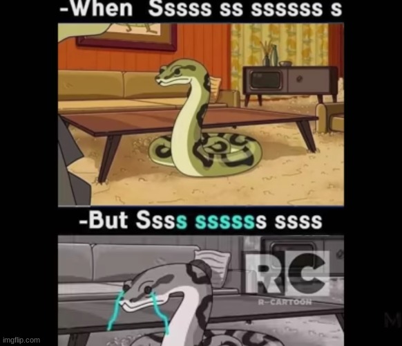 Sss s ssssssss ss :( | image tagged in snake,funny | made w/ Imgflip meme maker