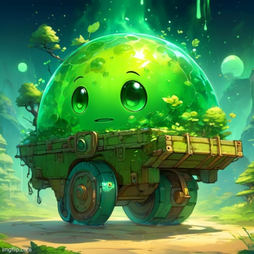 Had an ai draw squishy, somehow it interpreted a radioactive waste barrel as a wagon, but I'm not complaining | made w/ Imgflip meme maker