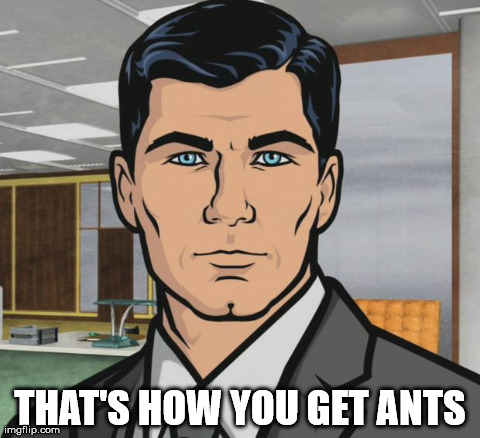 Archer | THAT'S HOW YOU GET ANTS | image tagged in archer | made w/ Imgflip meme maker