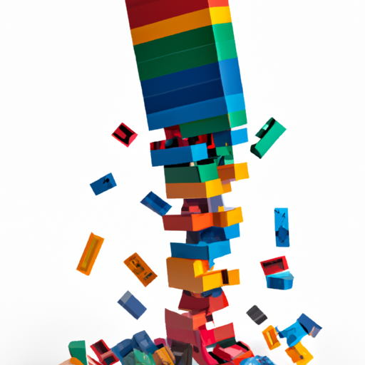 Lego Tower Destruction Blank Meme Template
