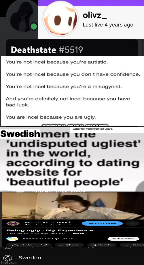 Ugly Swedish virgin 8 Years on discord Deathstare Sounds ugly as fuck | image tagged in ugly,incel,discord,ugly face,ugly woman,ugly guy | made w/ Imgflip meme maker