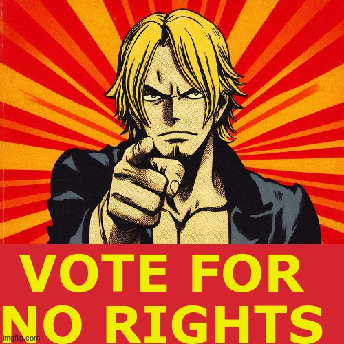 Vote please | VOTE FOR NO RIGHTS | made w/ Imgflip meme maker