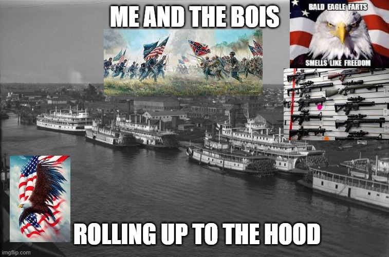 ME AND THE BOIS; ROLLING UP TO THE HOOD | made w/ Imgflip meme maker