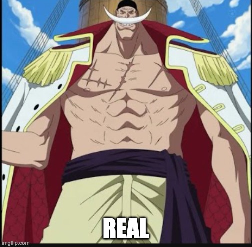 Whitebeard the greatest meme | REAL | image tagged in whitebeard the greatest meme | made w/ Imgflip meme maker