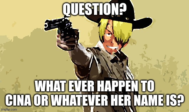 fidelsmooker | QUESTION? WHAT EVER HAPPEN TO CINA OR WHATEVER HER NAME IS? | image tagged in fidelsmooker | made w/ Imgflip meme maker