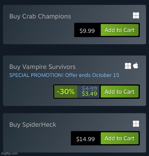 $30 for 3 awesome games | made w/ Imgflip meme maker