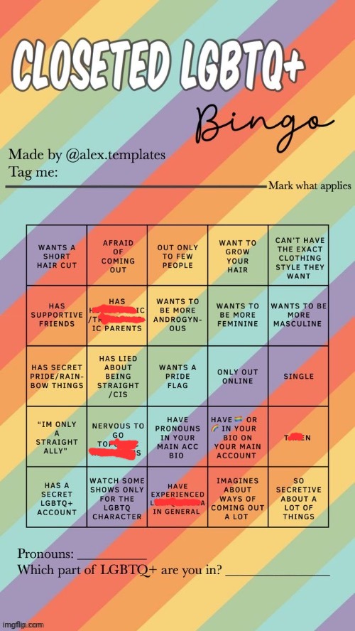 Censored random words in another bingo | image tagged in closeted lgbtq bingo | made w/ Imgflip meme maker