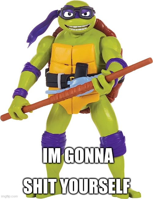 donatello | SHIT YOURSELF; IM GONNA | image tagged in funny,memes,tmnt | made w/ Imgflip meme maker
