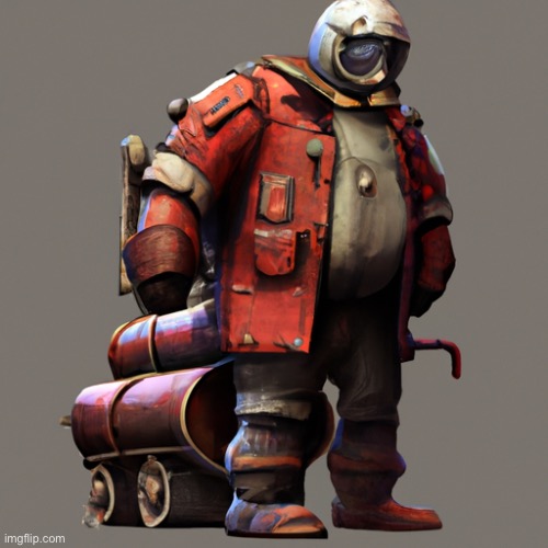 Tf2 heavy according to ai | made w/ Imgflip meme maker