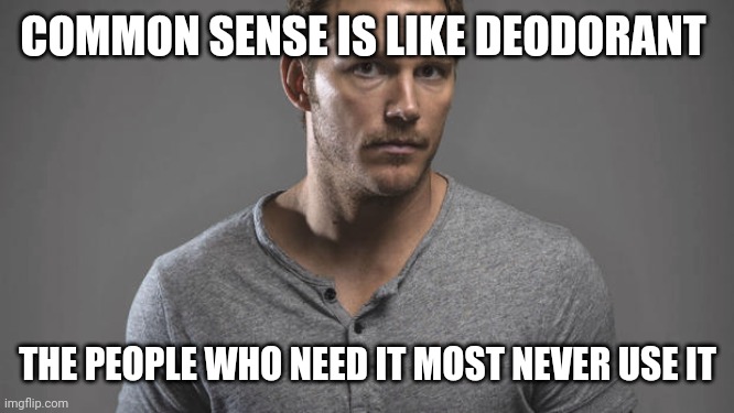 when you have common sense | COMMON SENSE IS LIKE DEODORANT; THE PEOPLE WHO NEED IT MOST NEVER USE IT | image tagged in when you have common sense | made w/ Imgflip meme maker