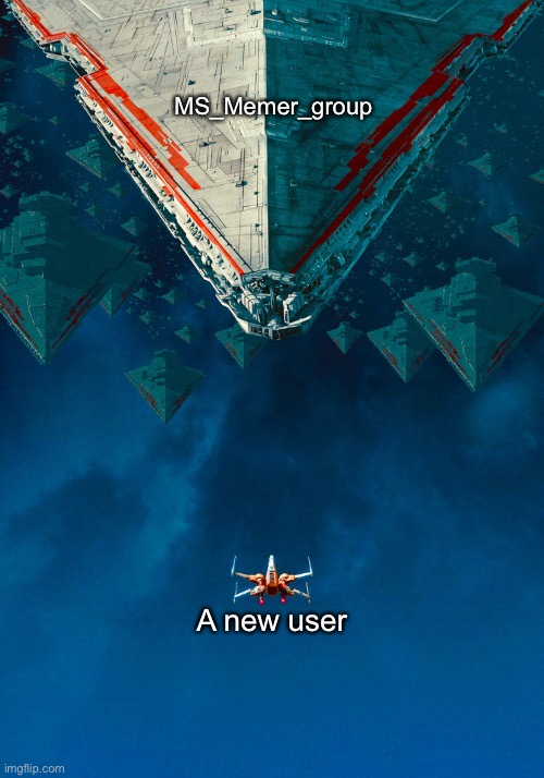X meeting with Y | MS_Memer_group; A new user | image tagged in x meeting with y | made w/ Imgflip meme maker