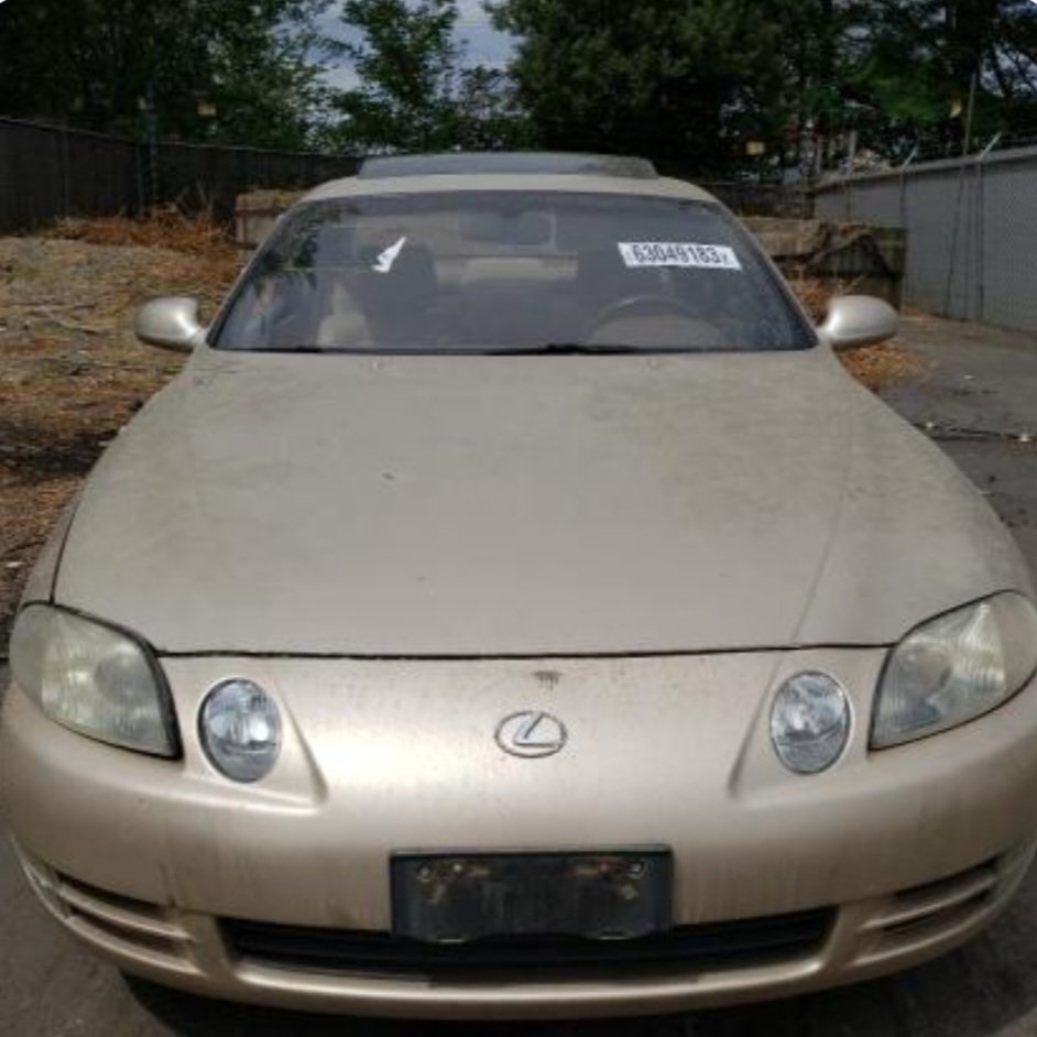 High Quality Wrecked 1996 Lexus SC400 Front View Blank Meme Template