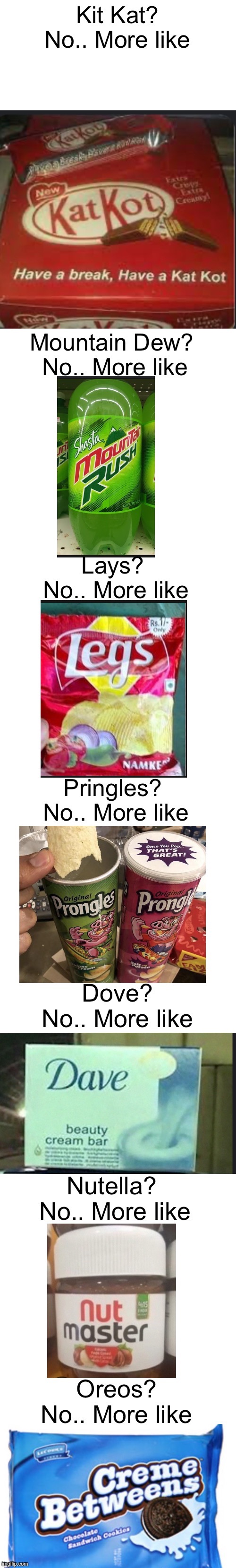 Off brand foods | image tagged in memes,off brand foods | made w/ Imgflip meme maker