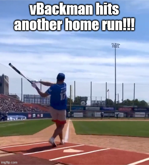 Josh Allen Home Run | vBackman hits another home run!!! | image tagged in josh allen home run | made w/ Imgflip meme maker