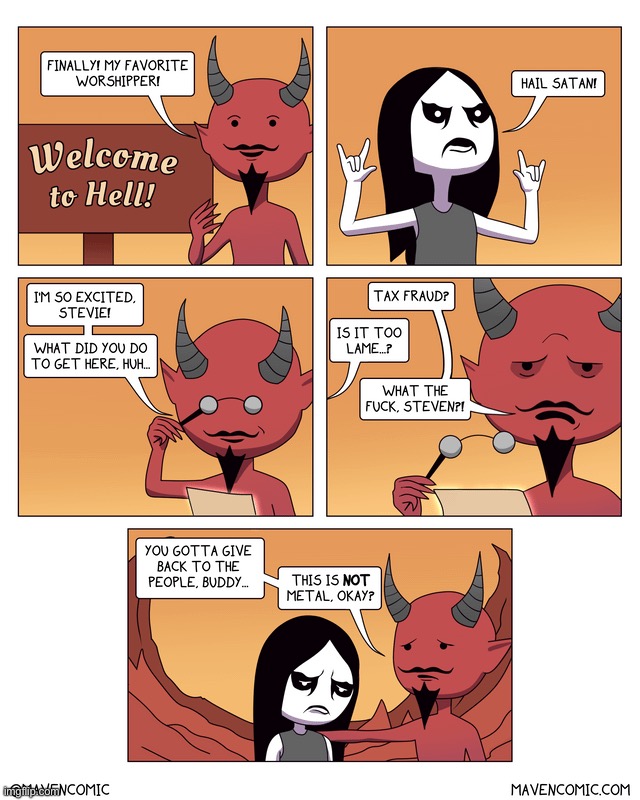 Death and Taxes | image tagged in satan,taxes,comics,funny,memes | made w/ Imgflip meme maker