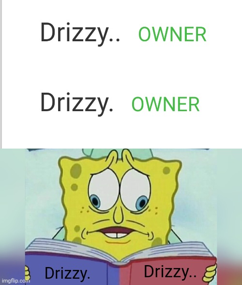 Drizzy. Drizzy.. | image tagged in spongebob looking both ways | made w/ Imgflip meme maker