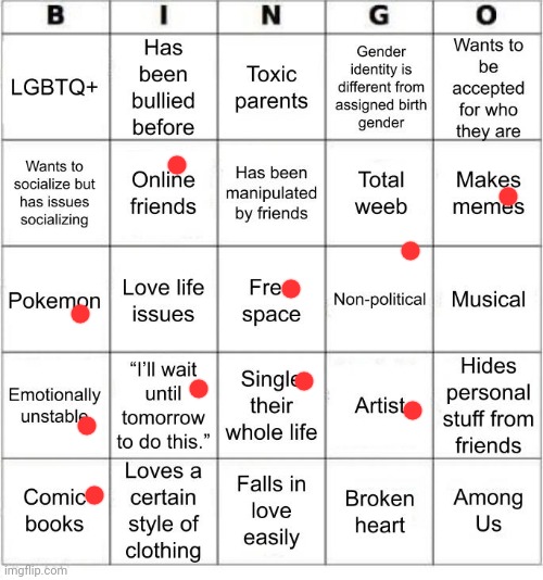 this bingo lame as hell | image tagged in thesuitedgayweeb's bingo | made w/ Imgflip meme maker
