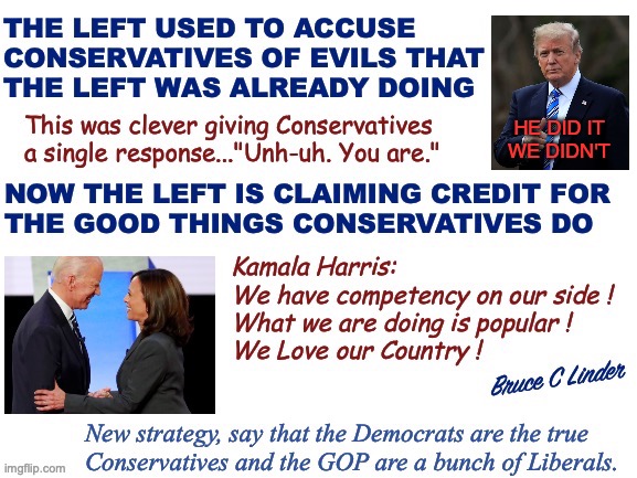 Gaslighting | HE DID IT
WE DIDN'T | image tagged in gaslighting,political strategy,liberals,conservatives,kamala harris,president trump | made w/ Imgflip meme maker