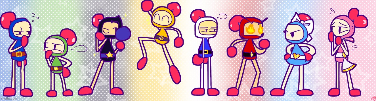 Bomberman Broz (Art by StarPokiie) | made w/ Imgflip meme maker