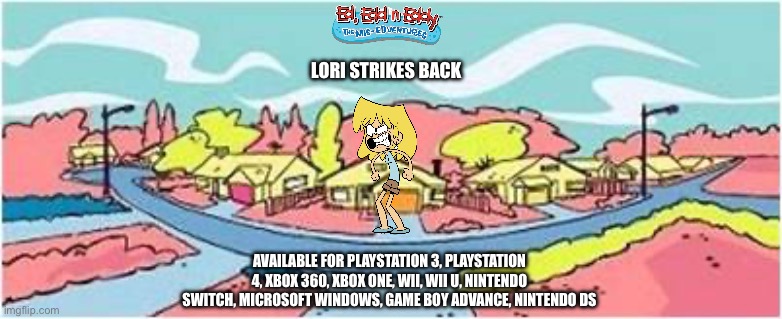 LORI STRIKES BACK; AVAILABLE FOR PLAYSTATION 3, PLAYSTATION 4, XBOX 360, XBOX ONE, WII, WII U, NINTENDO SWITCH, MICROSOFT WINDOWS, GAME BOY ADVANCE, NINTENDO DS | made w/ Imgflip meme maker