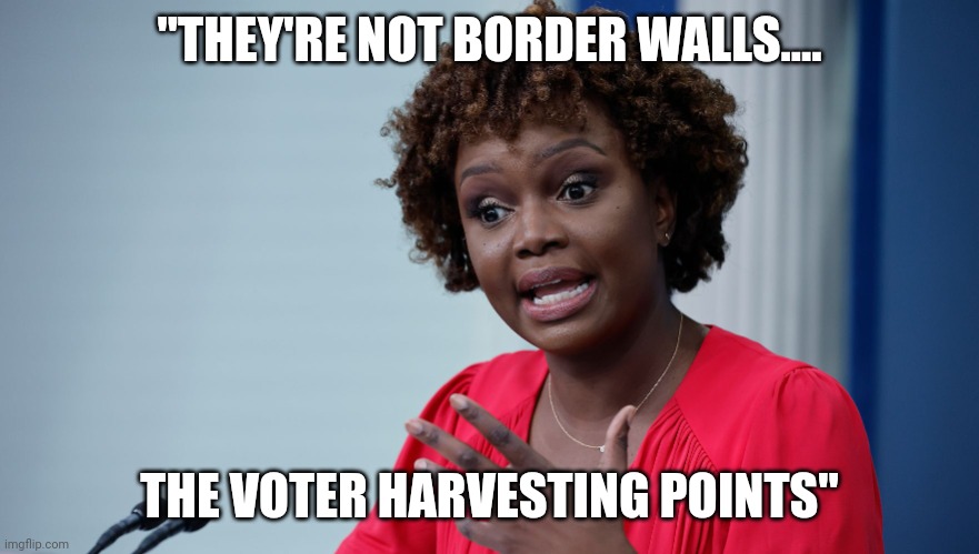 Assholes | "THEY'RE NOT BORDER WALLS.... THE VOTER HARVESTING POINTS" | image tagged in kjp | made w/ Imgflip meme maker