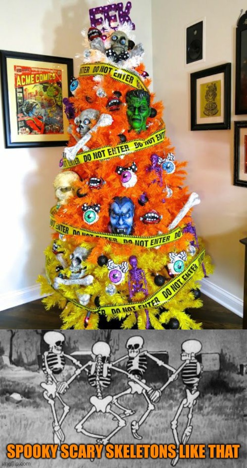 HALLOWEEN TREE | image tagged in halloween,spooky scary skeletons | made w/ Imgflip meme maker