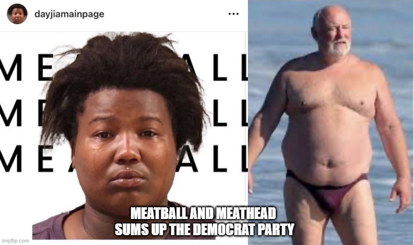 Meatball and Meathead, Sums up the Democrat Party. | MEATBALL AND MEATHEAD 
SUMS UP THE DEMOCRAT PARTY | image tagged in rob reiner,meatball | made w/ Imgflip meme maker