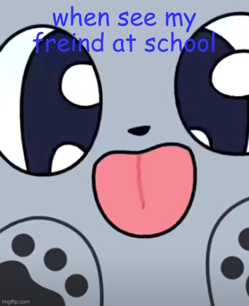 New Cat template just dropped | when see my freind at school | image tagged in funny cat memes | made w/ Imgflip meme maker