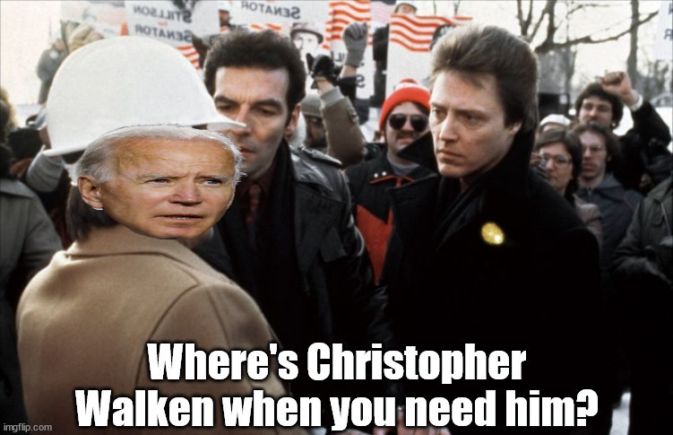 Where have you gone Christopher Walken...we need you now. | image tagged in joe biden,christopher walken,wwiii | made w/ Imgflip meme maker