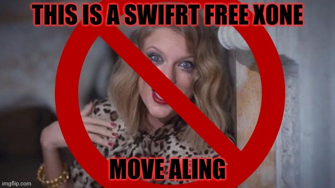 Nothin to see here | THIS IS A SWIFRT FREE XONE; MOVE ALING | image tagged in nothing to see here,taylor swift,no | made w/ Imgflip meme maker