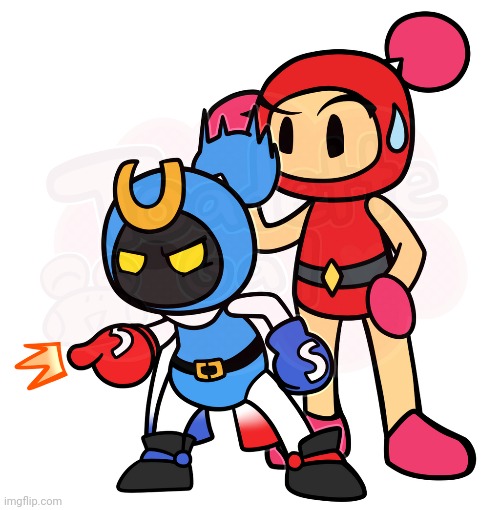 Defending your rival (Art by Toadette-Gal) | made w/ Imgflip meme maker